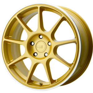 Motegi MR138 19X8.5 45 5X112/5X112 Gold Machined Lip