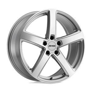 Petrol P2A 17X8 40 5X114.3/5X4.5 SILVER W/ MACHINED CUT FACE