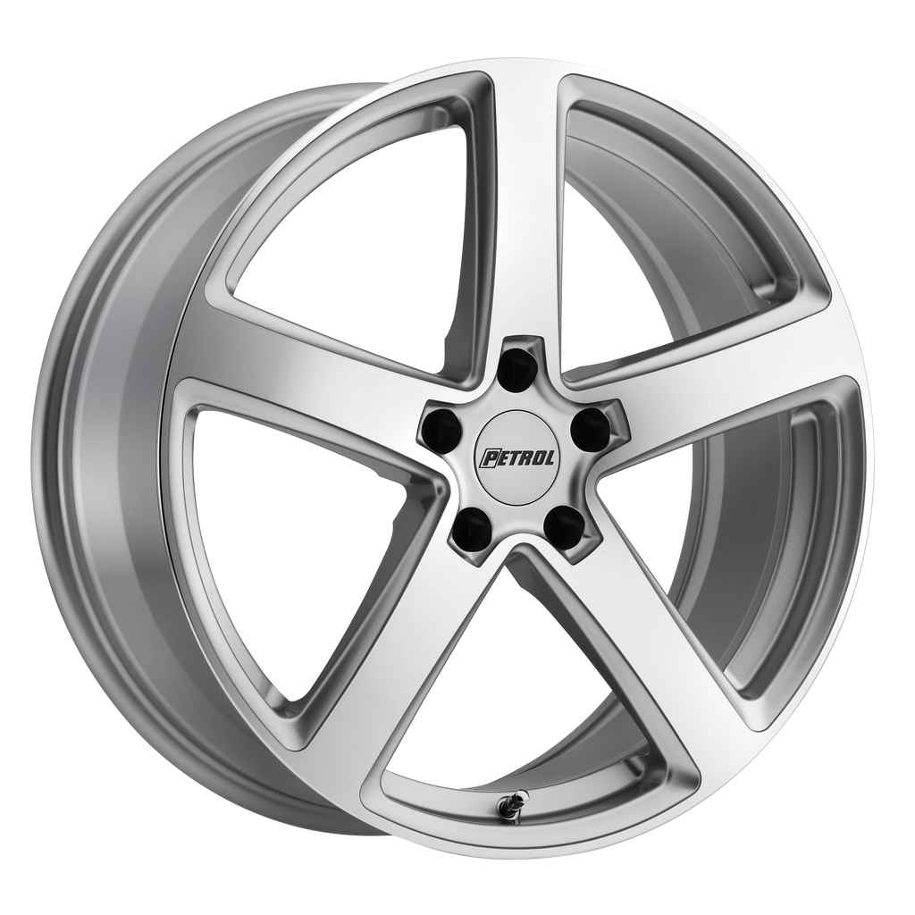 Petrol P2A 17X8 40 5X114.3/5X4.5 SILVER W/ MACHINED CUT FACE