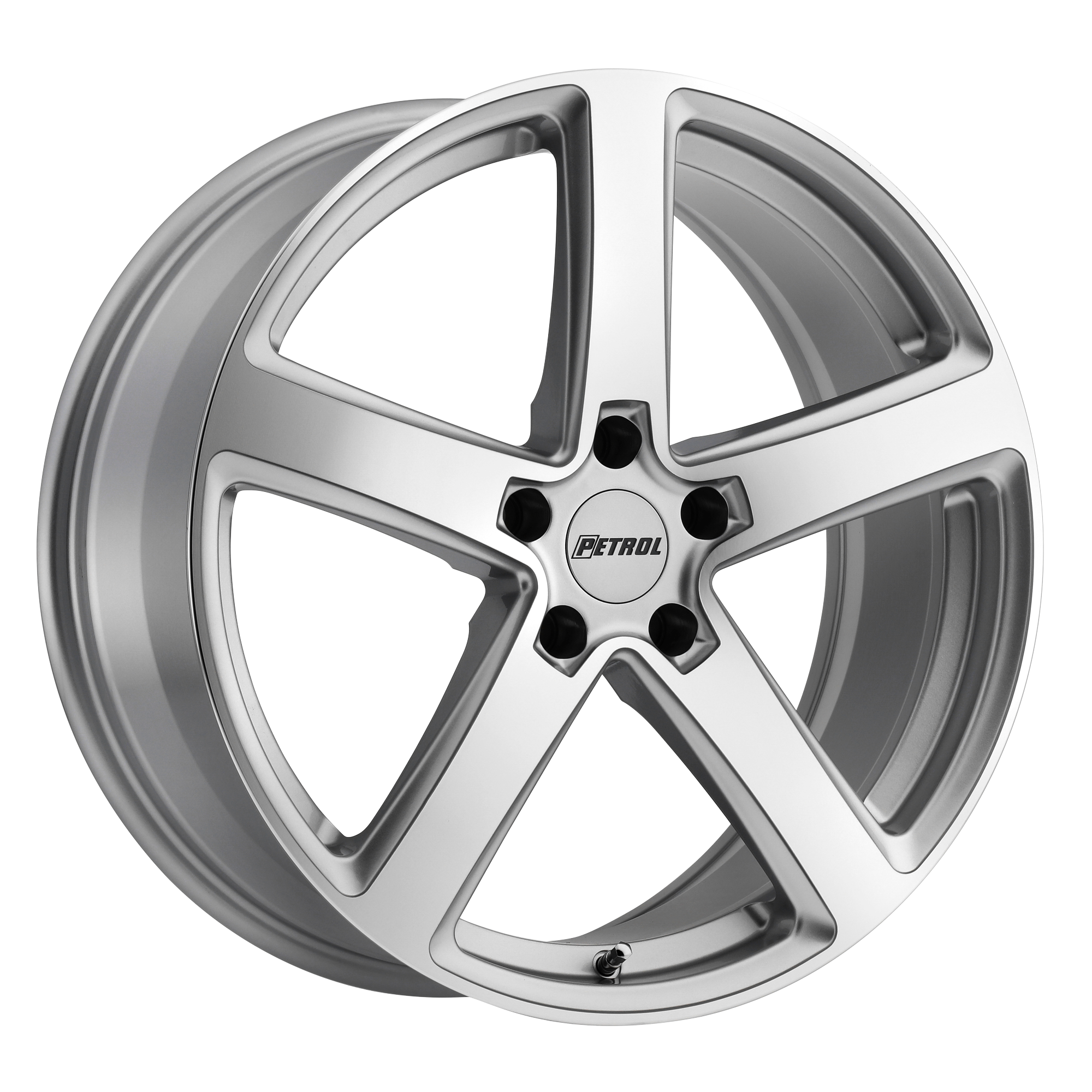 Petrol P2A 17X8 40 5X114.3/5X4.5 SILVER W/ MACHINED CUT FACE