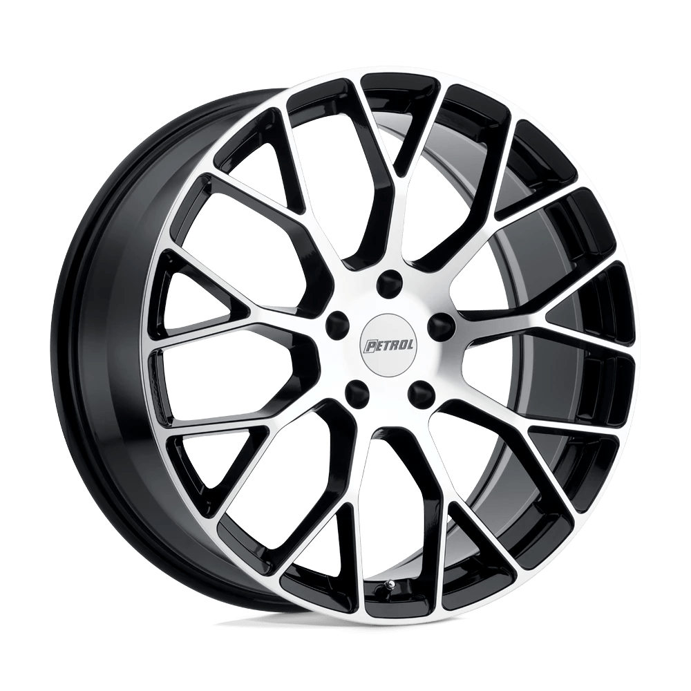 Petrol P2B 17X8 40 5X108/5X4.25 GLOSS BLACK W/ MACHINED FACE