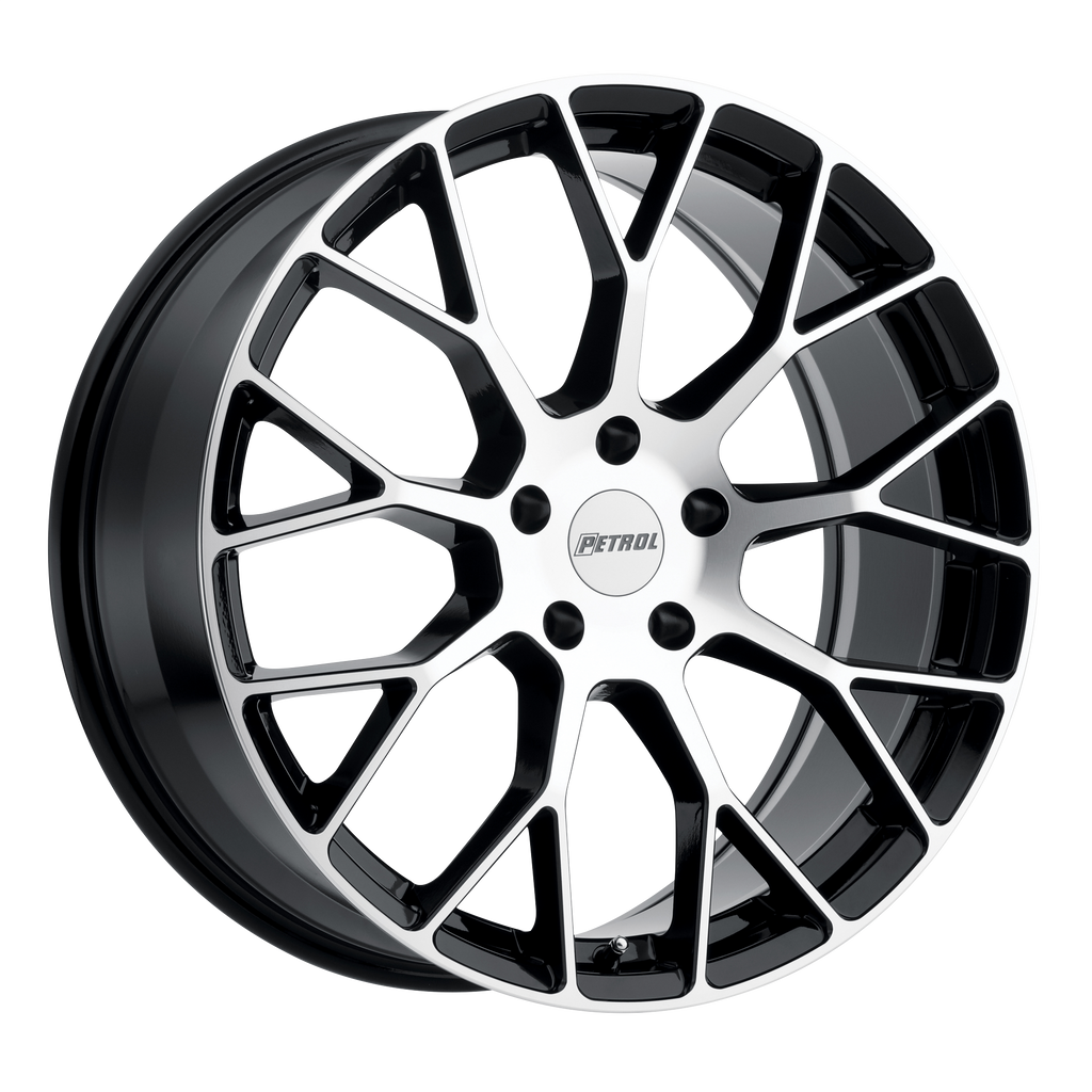 Petrol P2B 17X8 40 5X108/5X4.25 GLOSS BLACK W/ MACHINED FACE