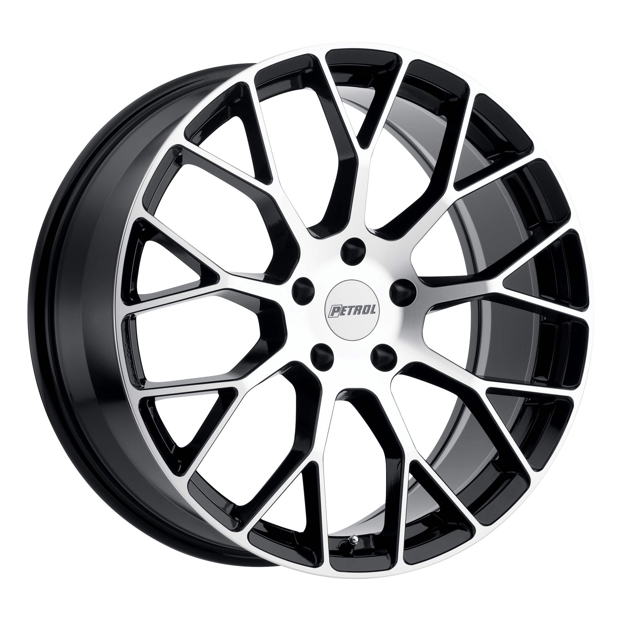 Petrol P2B 17X8 40 5X108/5X4.25 GLOSS BLACK W/ MACHINED FACE