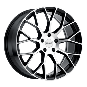 Petrol P2B 17X8 40 5X108/5X4.25 GLOSS BLACK W/ MACHINED FACE