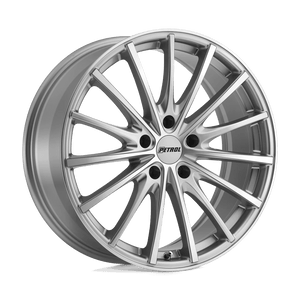 Petrol P3A 17X8 40 5X108/5X4.25 SILVER W/ MACHINED CUT FACE