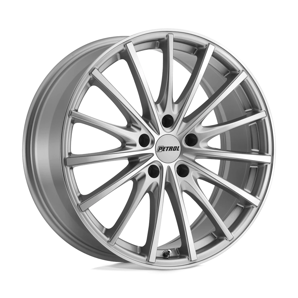 Petrol P3A 17X8 40 5X114.3/5X4.5 SILVER W/ MACHINED CUT FACE
