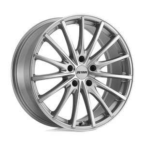 Petrol P3A 17X8 40 5X114.3/5X4.5 SILVER W/ MACHINED CUT FACE