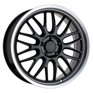 Petrol P4C 18X8 40 5X114.3/5X4.5 GLOSS BLACK W/ MACHINED CUT LIP