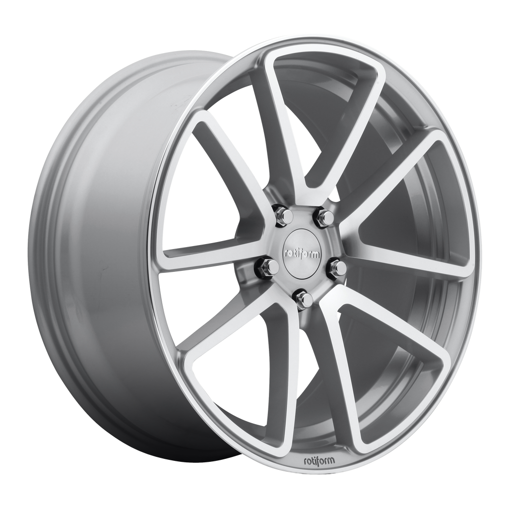 Rotiform 1PC R120 SPF 18X8.5 45 5X112 GLOSS SILVER MACHINED