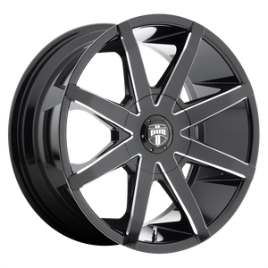 DUB 1PC S109 PUSH 22x9.5 25 6x135/6x139.7/6x135/5.5 GLOSS BLACK MILLED