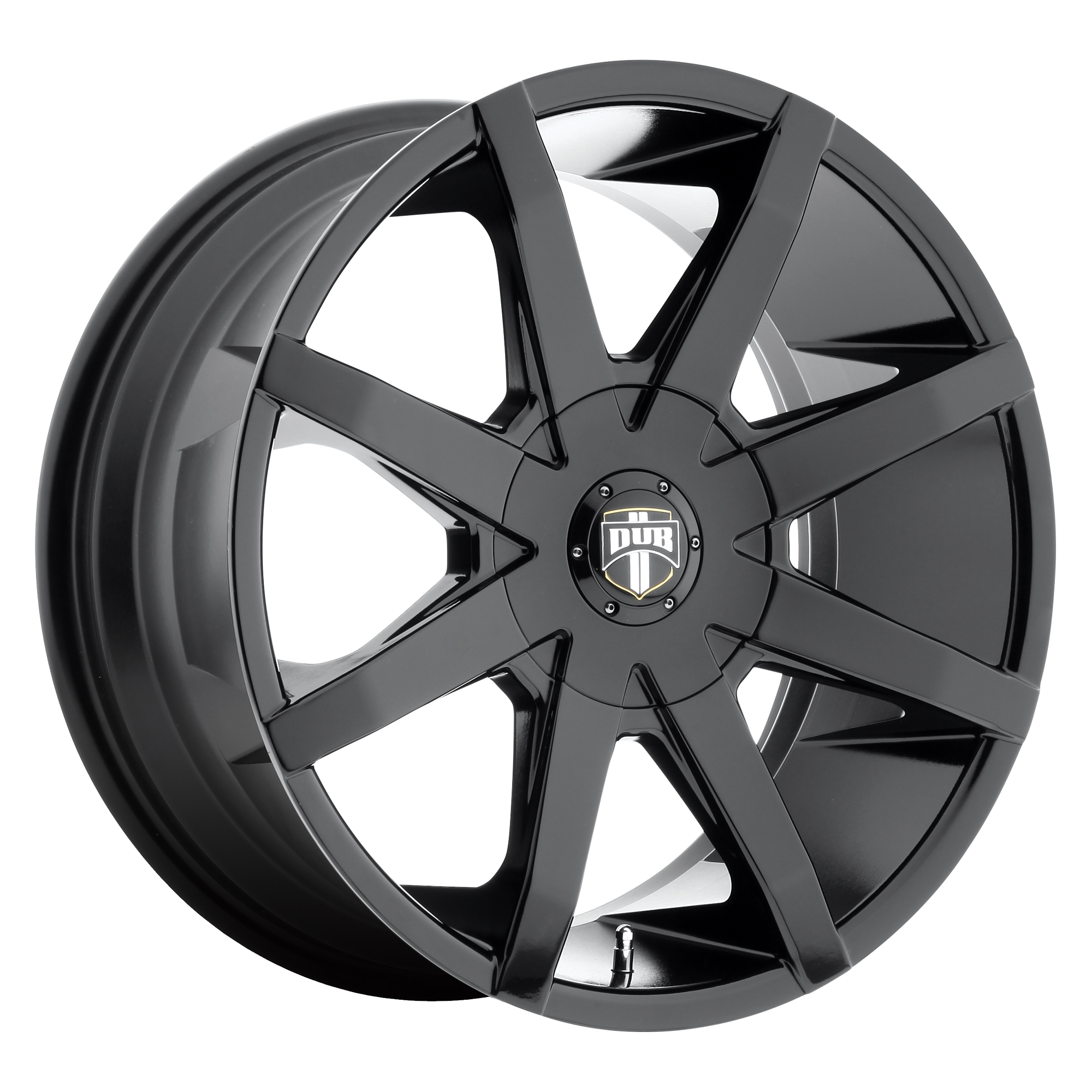 DUB 1PC S110 PUSH 22x9.5 32 5x114.3/5x120/5x4.5/120 GLOSS BLACK