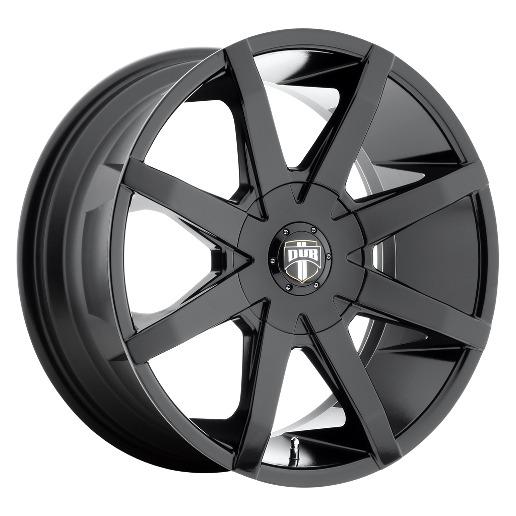 DUB 1PC S110 PUSH 20x8.5 45 5x108/5x114.3/5x4.25/4.5 GLOSS BLACK