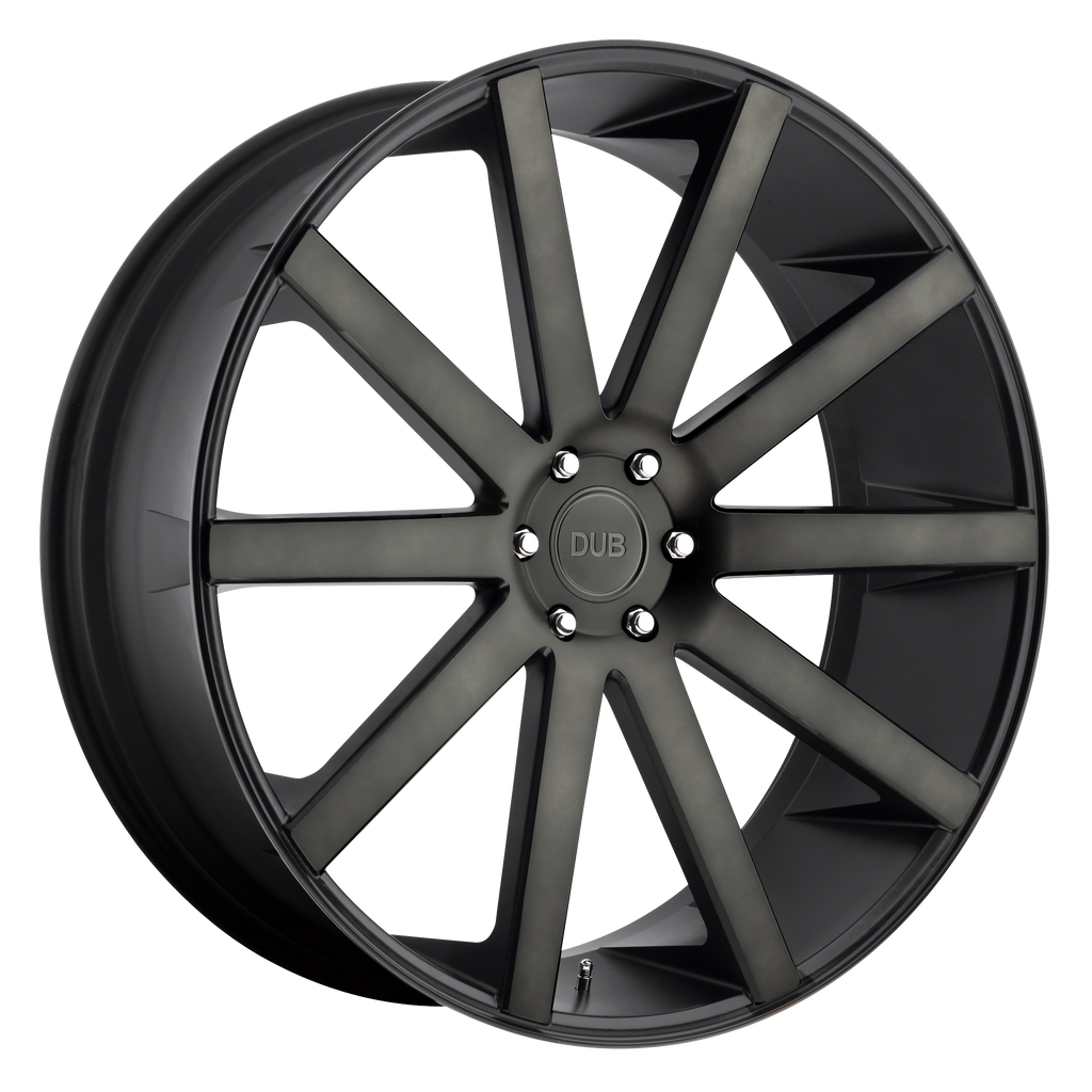 DUB 1PC S121 SHOT CALLA 22x10.5 35 5x127/5x5.0 MATTE BLACK DOUBLE DARK TINT