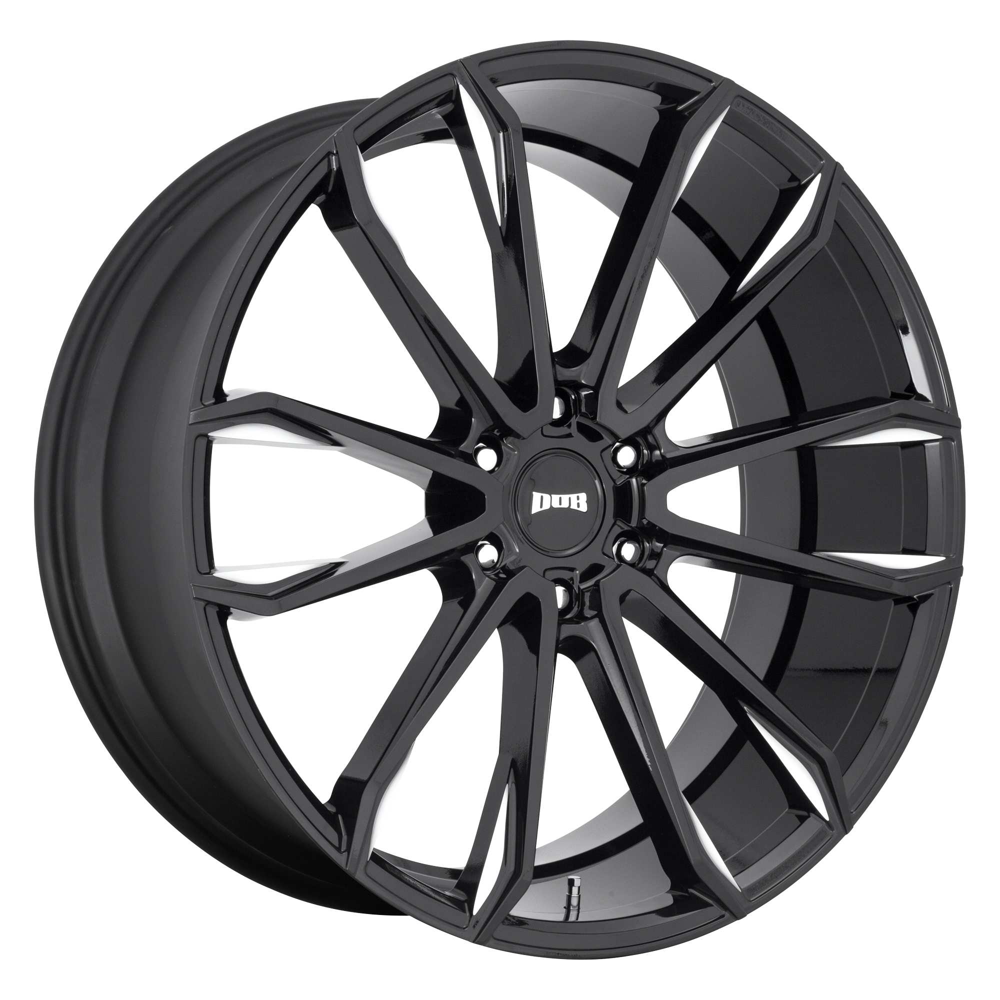 DUB 1PC S252 CLOUT 24x10 30 6x139.7/6x5.5 GLOSS BLACK MILLED