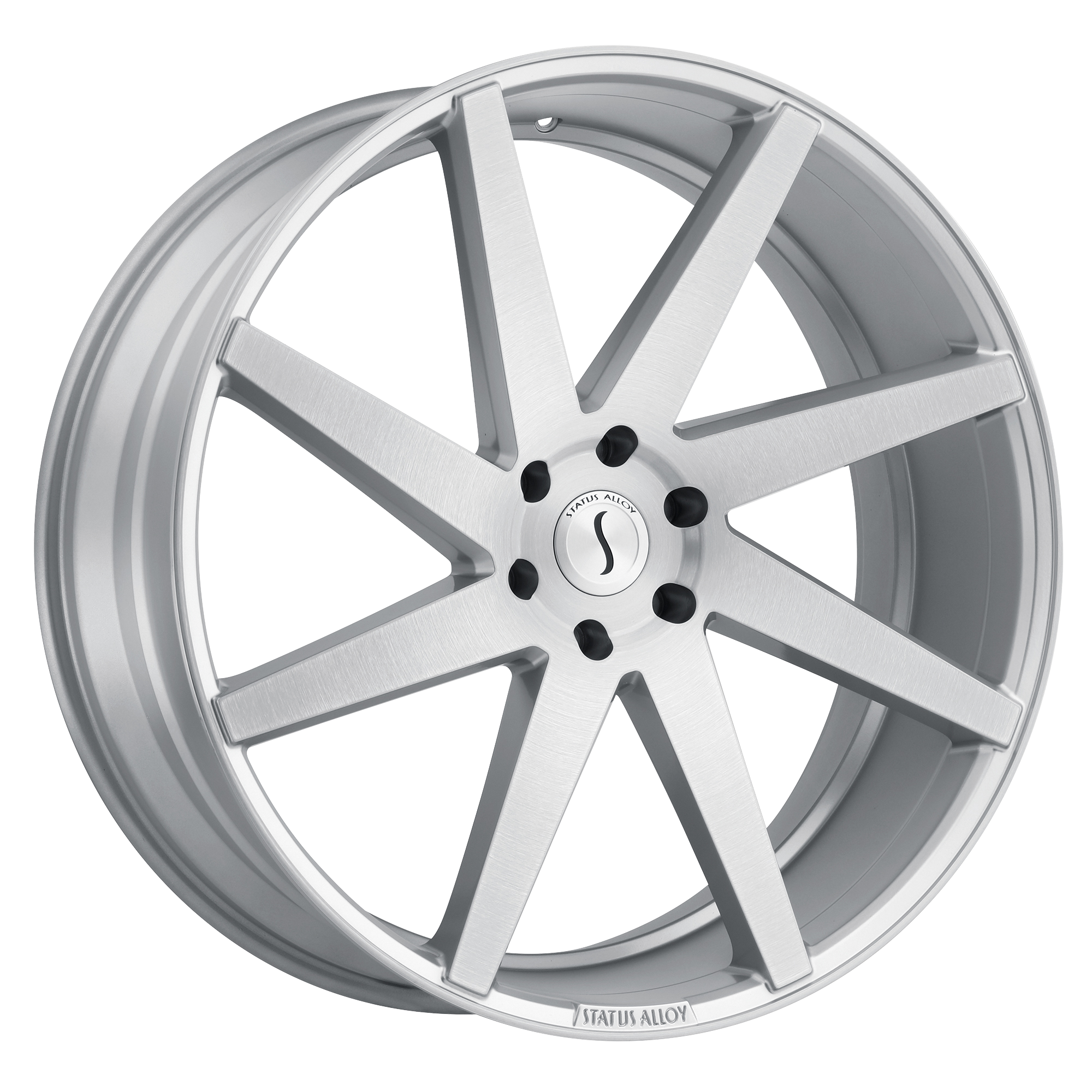 Status BRUTE 24X9.5 30 6X135/6X5.3 SILVER W/ BRUSHED MACHINED FACE