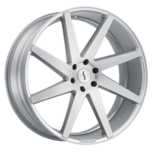 Status BRUTE 24X9.5 25 6X139.7/6X5.5 SILVER W/ BRUSHED MACHINED FACE