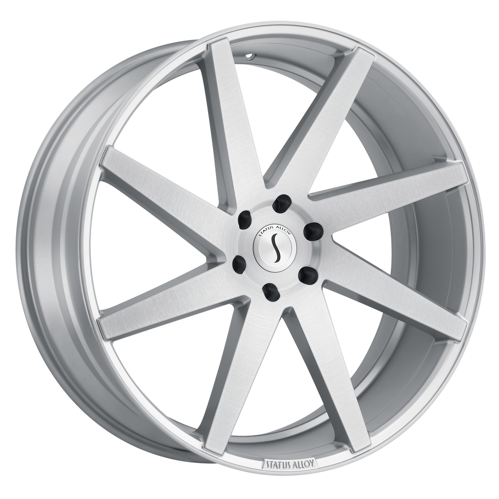 Status BRUTE 22X9.5 30 6X135/6X5.3 SILVER W/ BRUSHED MACHINED FACE