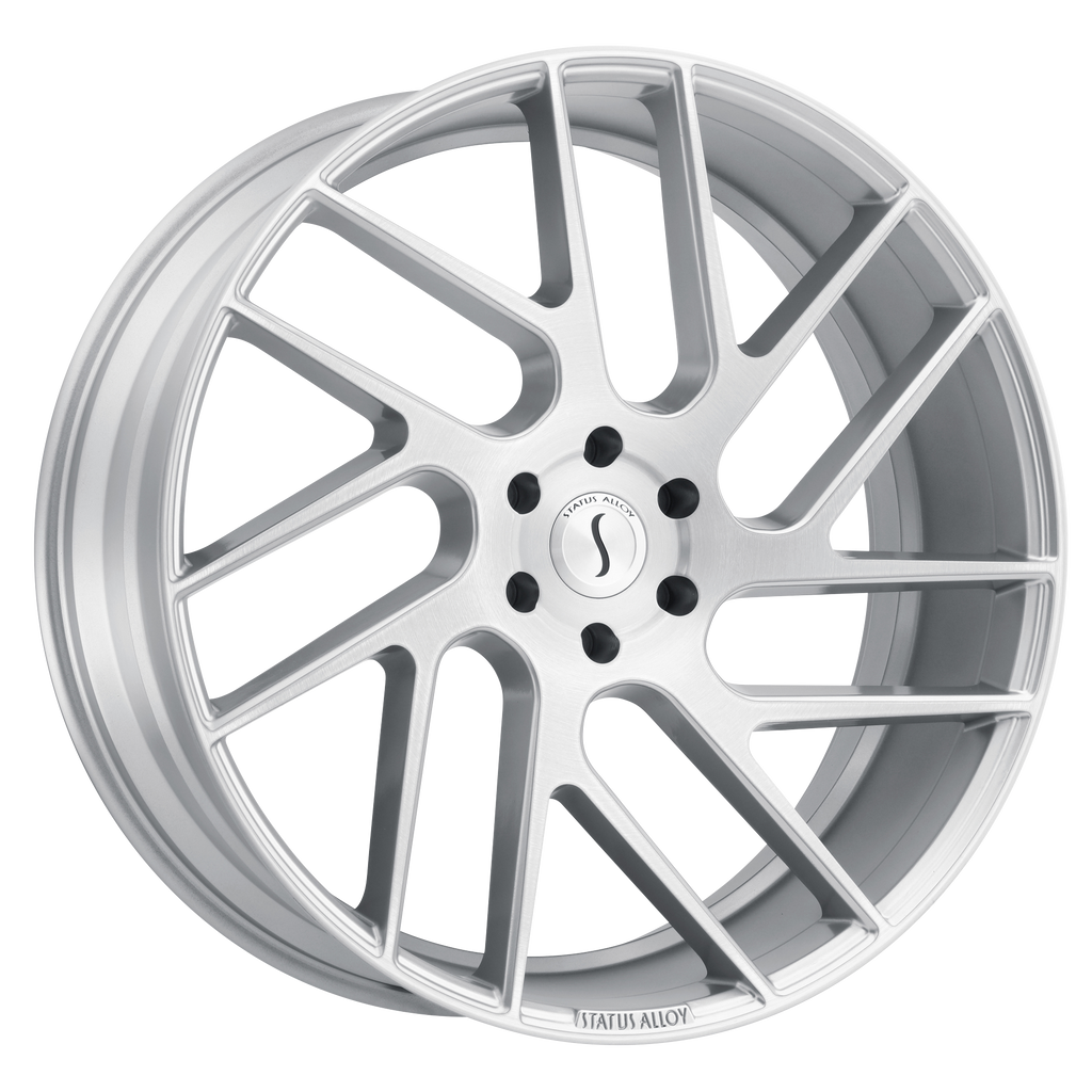 Status JUGGERNAUT 22X9.5 25 6X139.7/6X5.5 SILVER W/ BRUSHED MACHINED FACE