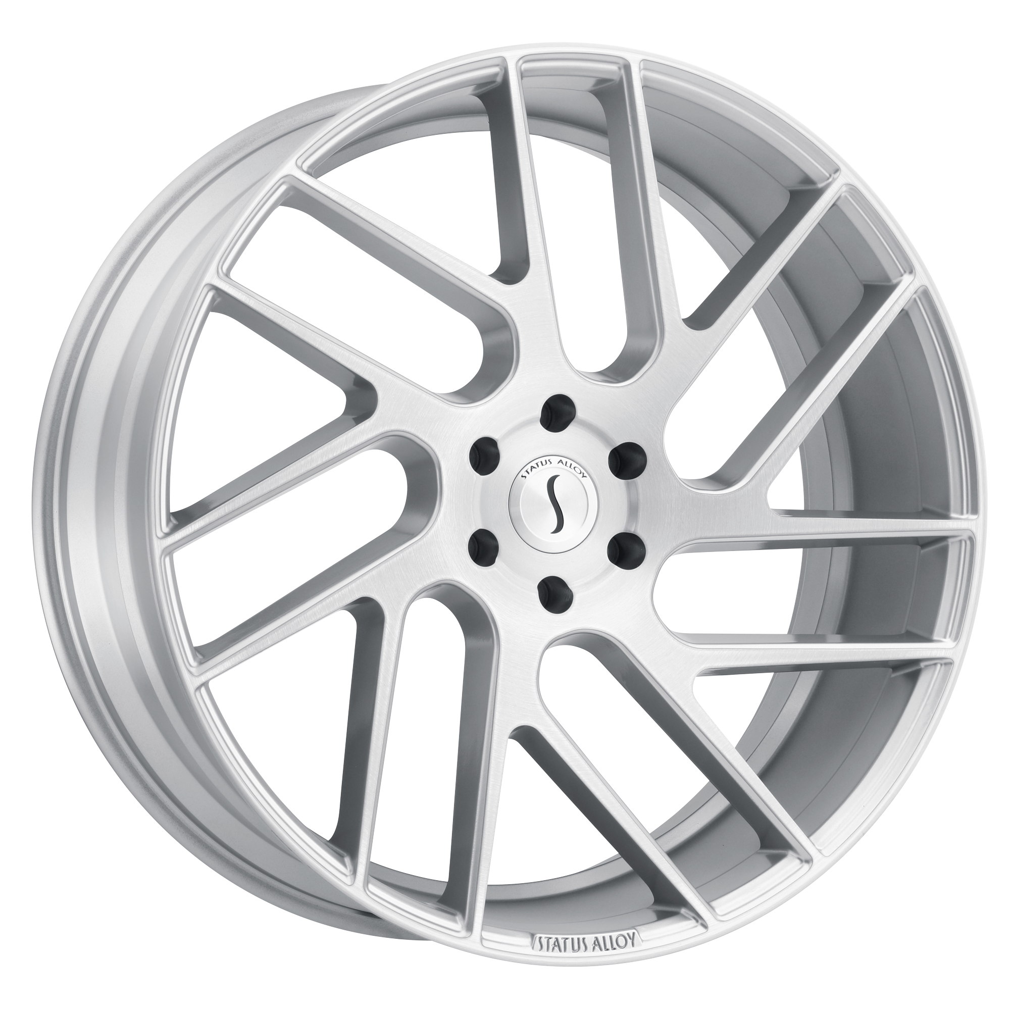 Status JUGGERNAUT 24X9.5 25 6X139.7/6X5.5 SILVER W/ BRUSHED MACHINED FACE
