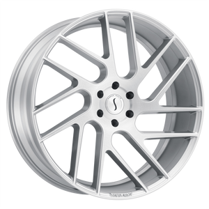 Status JUGGERNAUT 24X9.5 25 6X139.7/6X5.5 SILVER W/ BRUSHED MACHINED FACE