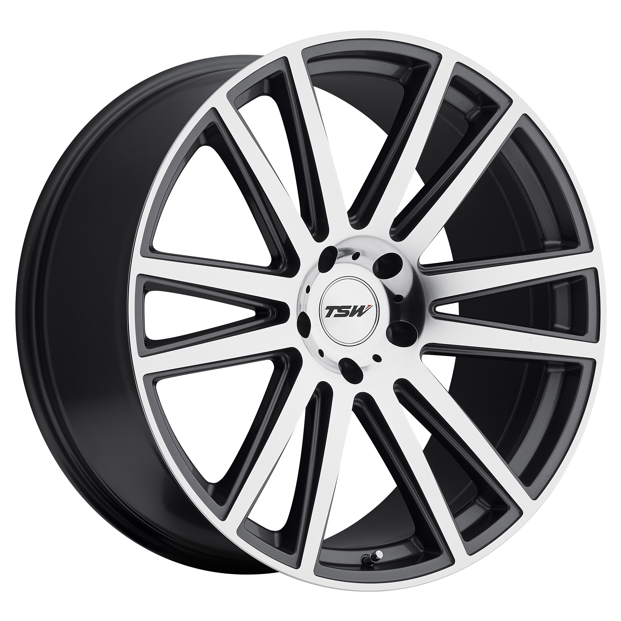 TSW GATSBY 22X10 37 5X120/5X4.72 GUNMETAL W/ MIRROR-CUT FACE