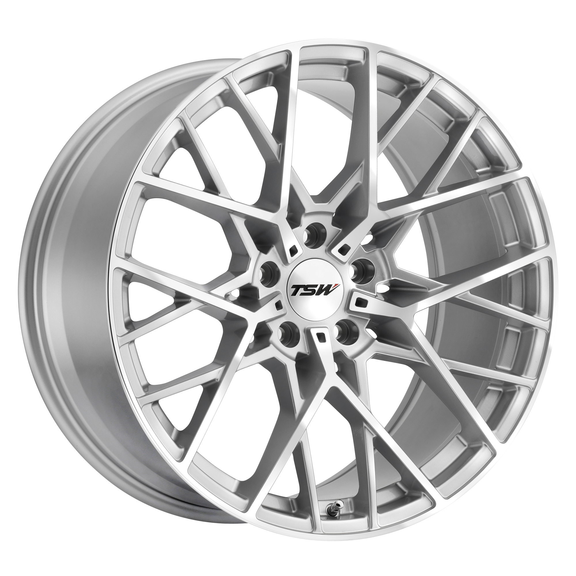 TSW SEBRING 20X10 40 5X120/5X4.72 SILVER W/ MIRROR CUT FACE