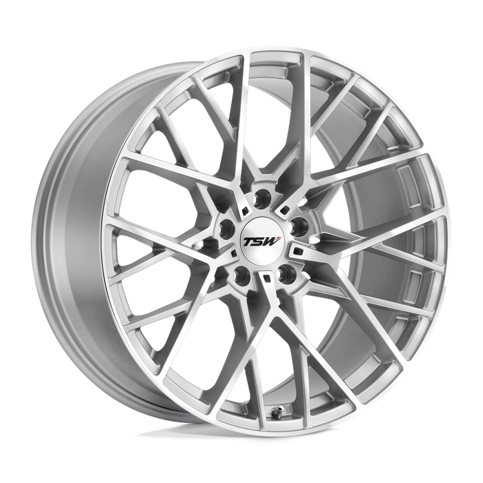 TSW SEBRING 19X8.5 42 5X112/5X112 SILVER W/ MIRROR CUT FACE