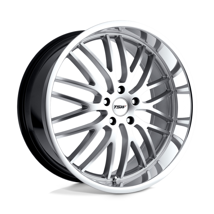 TSW SNETTERTON 19X8 35 5X120/5X4.72 HYPER SILVER W/ MIRROR CUT LIP