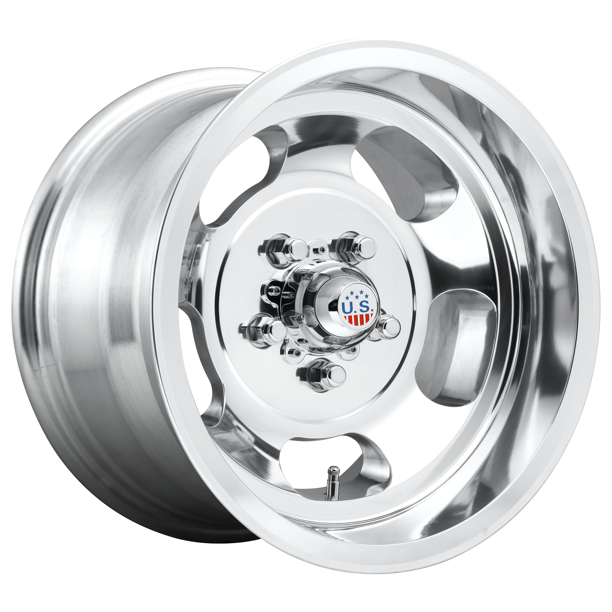 US Mag 1PC U101 INDY 15x8 0 5x120.65/5x4.75 HIGH LUSTER POLISHED