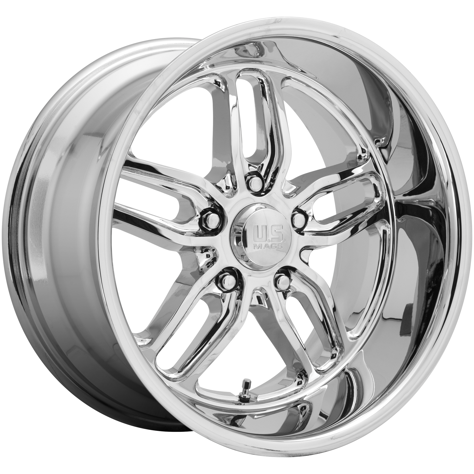 US Mag 1PC U127 CTEN 18x9.5 1 5x120.65/5x4.75 CHROME PLATED