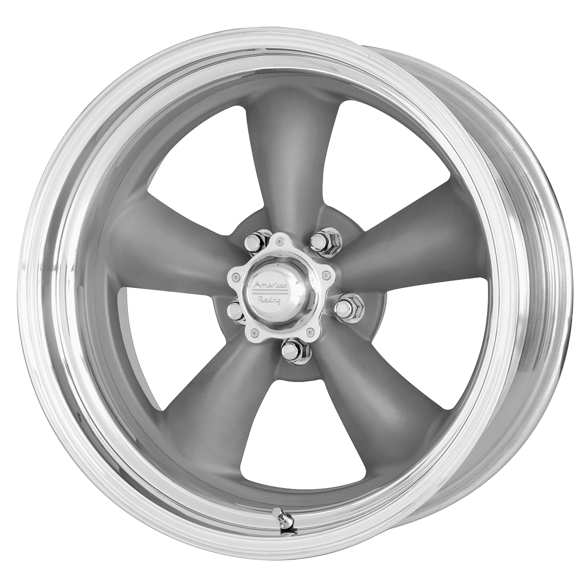 American Racing Vintage VN215 CLASSIC TORQ THRUST II 20X8 0 5X127 MAG GRAY MACHINED LIP