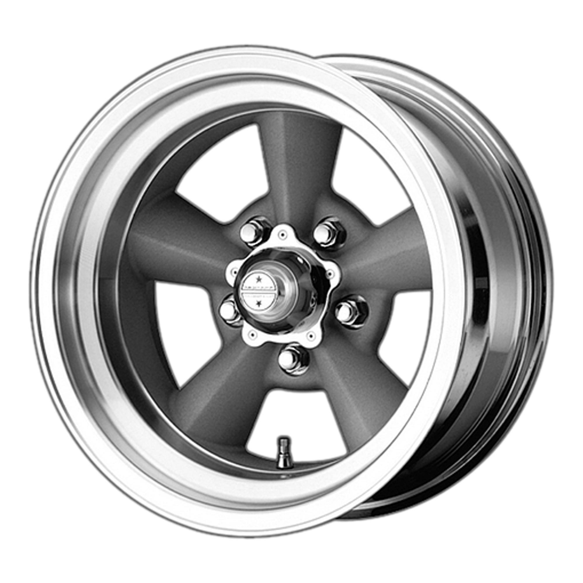 American Racing Vintage VN309 TT O 15x7 -6 5x120.65/5x4.75 Vintage Silver Machined Lip