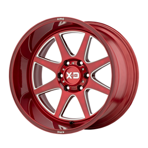 XD XD844 PIKE 20x10 -18 6x135/6X5.3 Brushed Red With Milled Accent