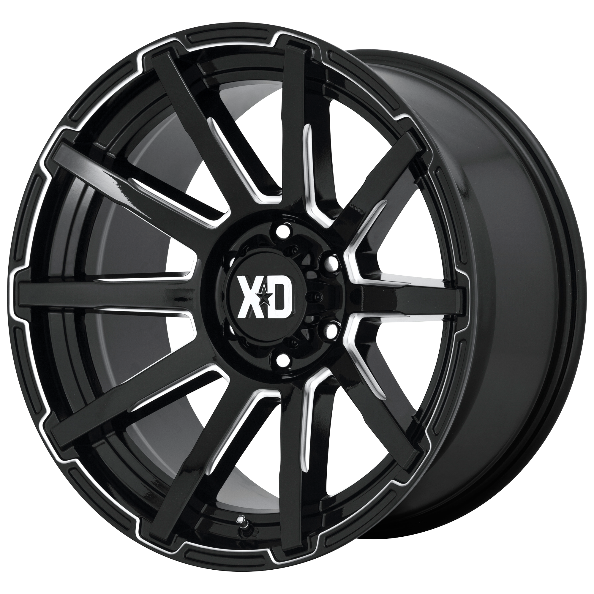 XD XD847 OUTBREAK 20X10 12 6X135 GLOSS BLACK MILLED