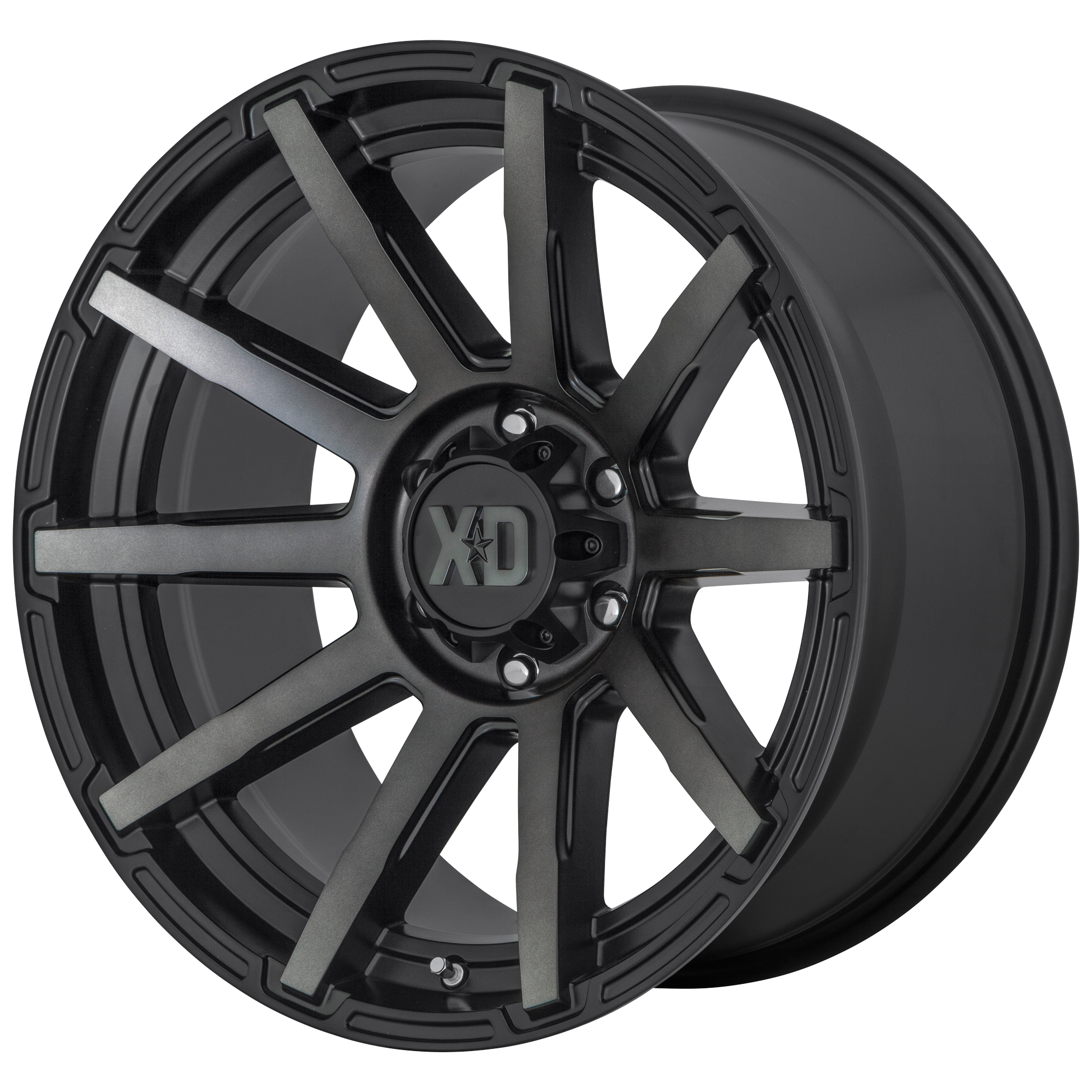 XD XD847 OUTBREAK 22x10 12 6x135/6X5.3 Satin Black With Gray Tint