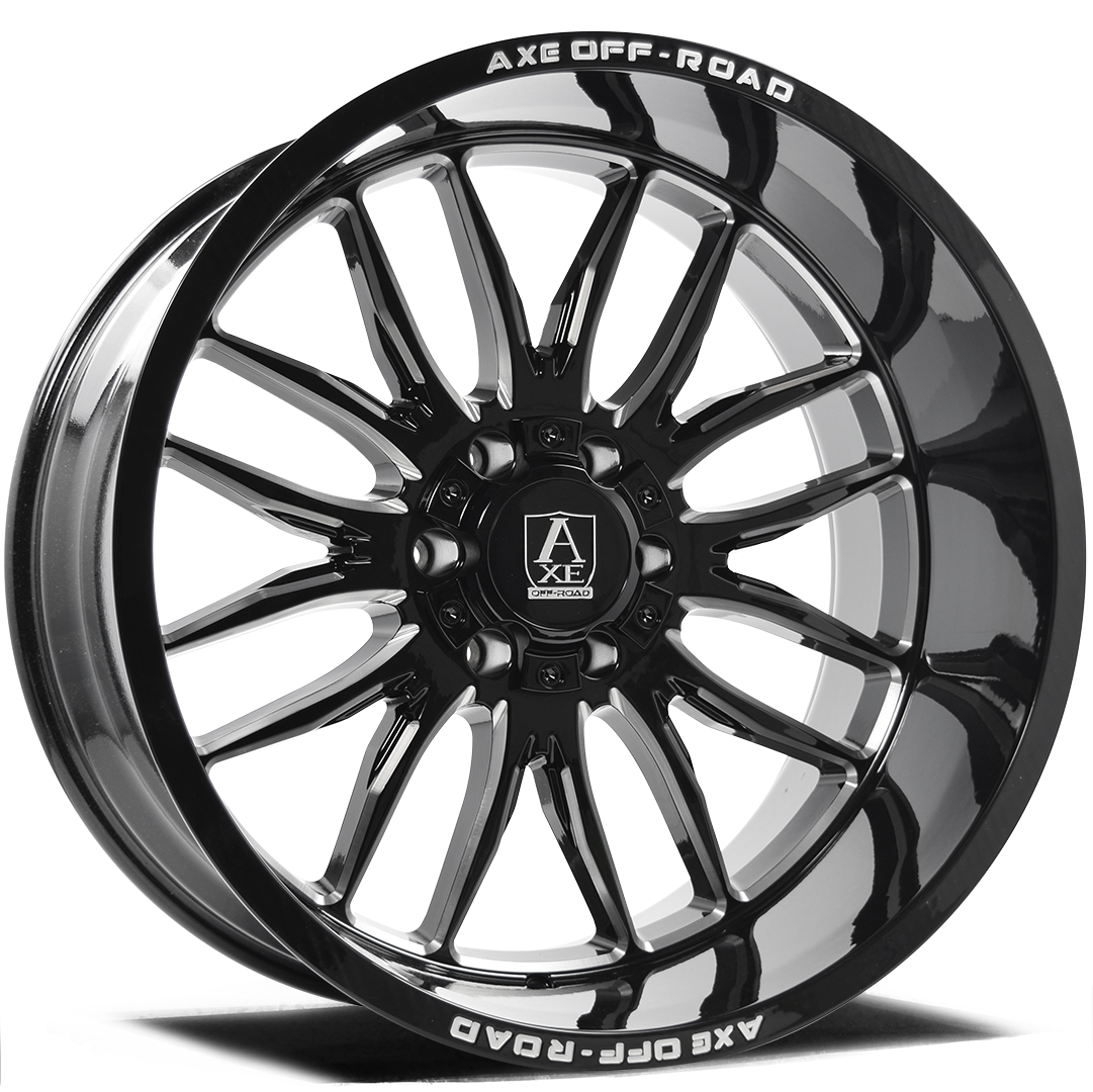 AXE Hades 22x12 -44 6X135/6X139.7 (6X5.5) Gloss Black Milled