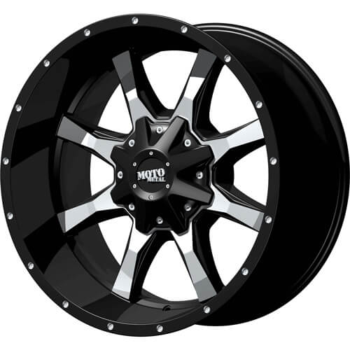 Moto Metal MO970 20X9 0 6X135/6X5.3/6X139.7/6X5.5 Gloss Black Machined Face