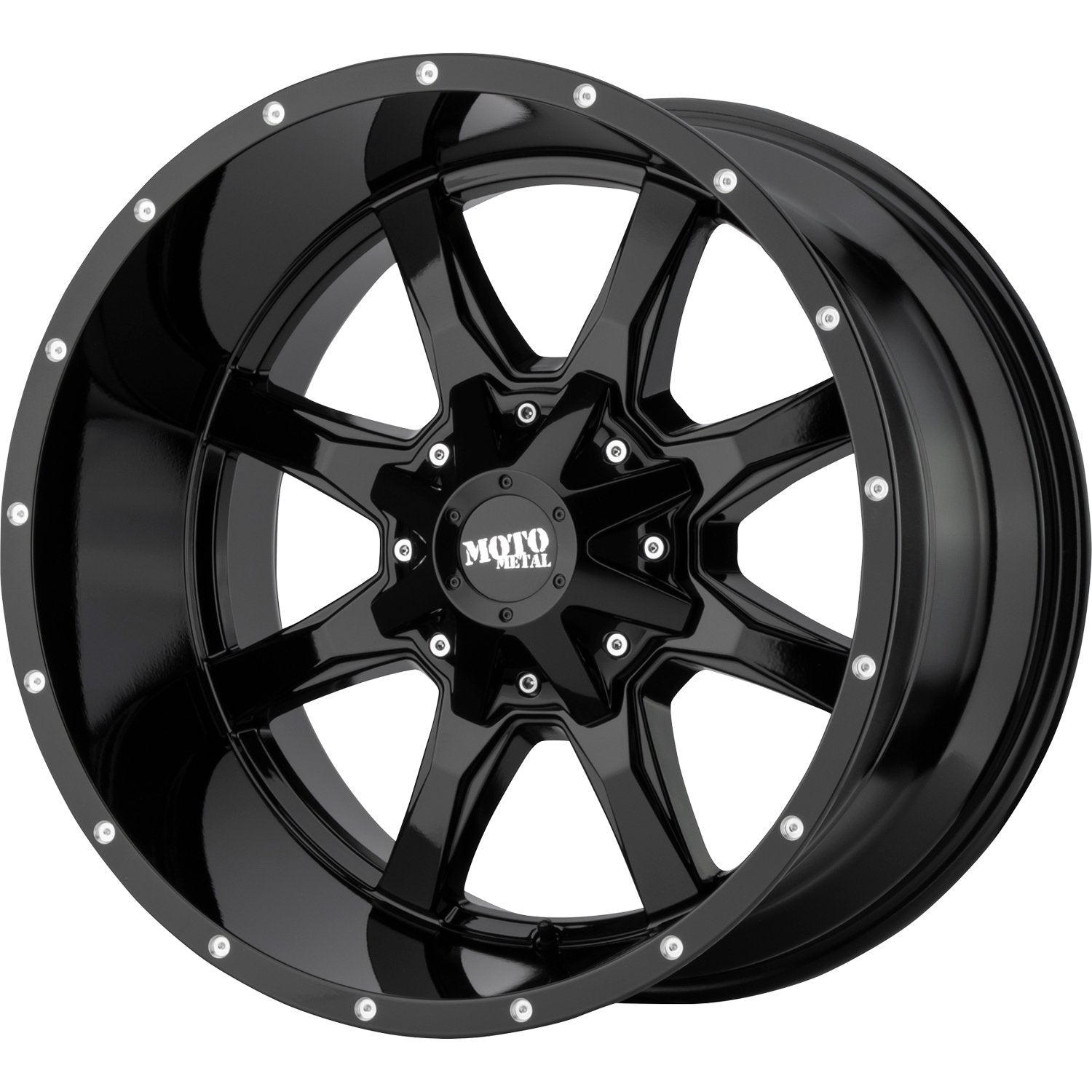 Moto Metal MO970 20X9 0 6X135/6X5.3/6X139.7/6X5.5 Gloss Black With Milled Lip