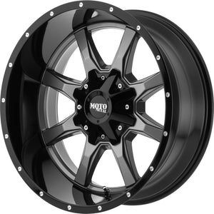 Moto Metal MO970 20X10 -24 6X135/6X5.3/6X139.7/6X5.5 Gloss Gray Center Gloss Black Lip