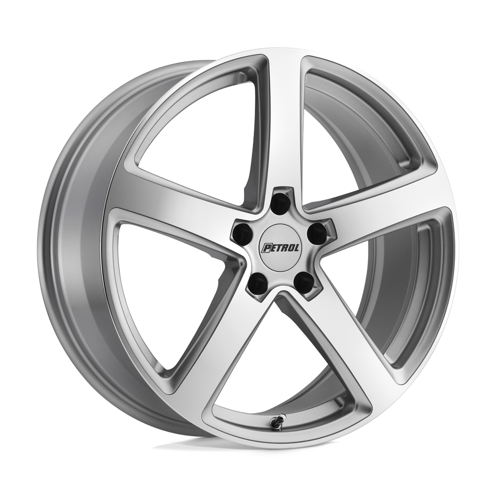 Petrol P2A 17X8 40 5X114.3/5X4.5 SILVER W/ MACHINED CUT FACE
