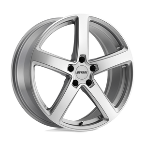 Petrol P2A 17X8 40 5X114.3/5X4.5 SILVER W/ MACHINED CUT FACE