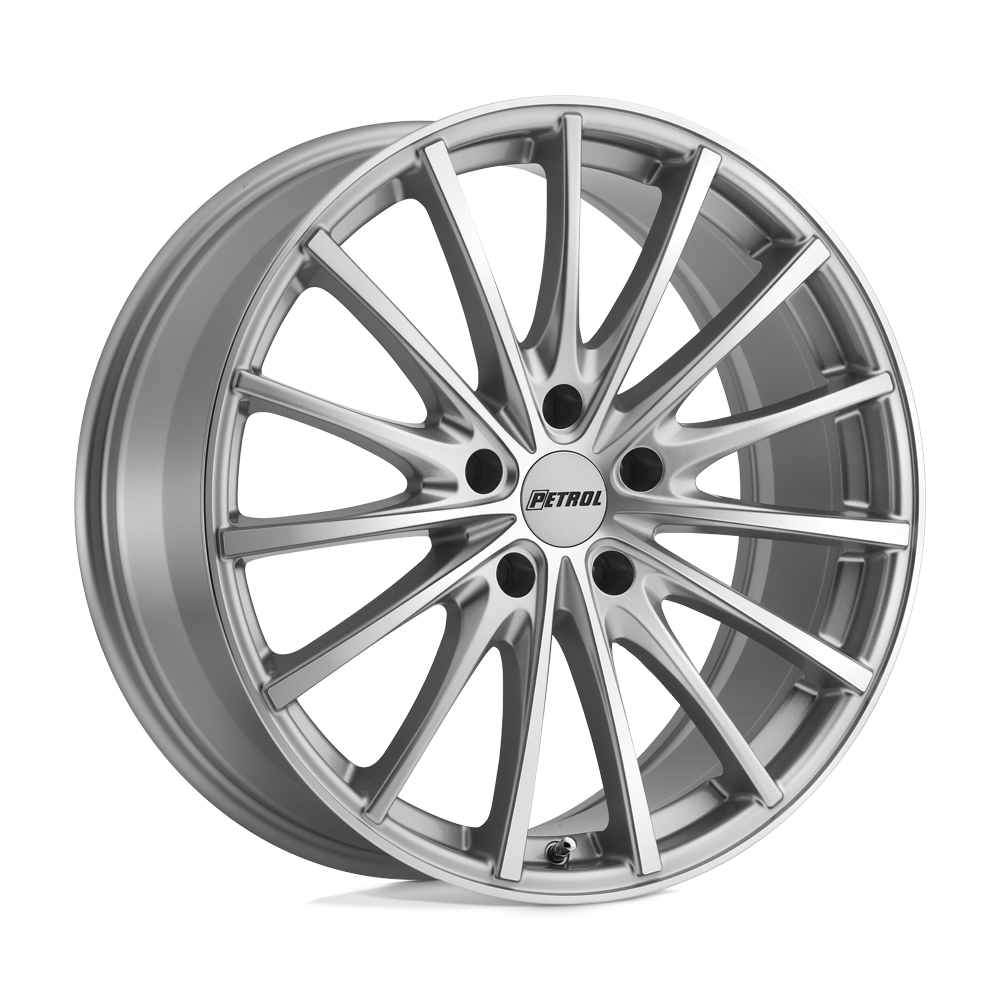 Petrol P3A 17X8 40 5X108/5X4.25 SILVER W/ MACHINED CUT FACE