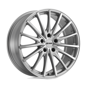 Petrol P3A 17X8 40 5X108/5X4.25 SILVER W/ MACHINED CUT FACE