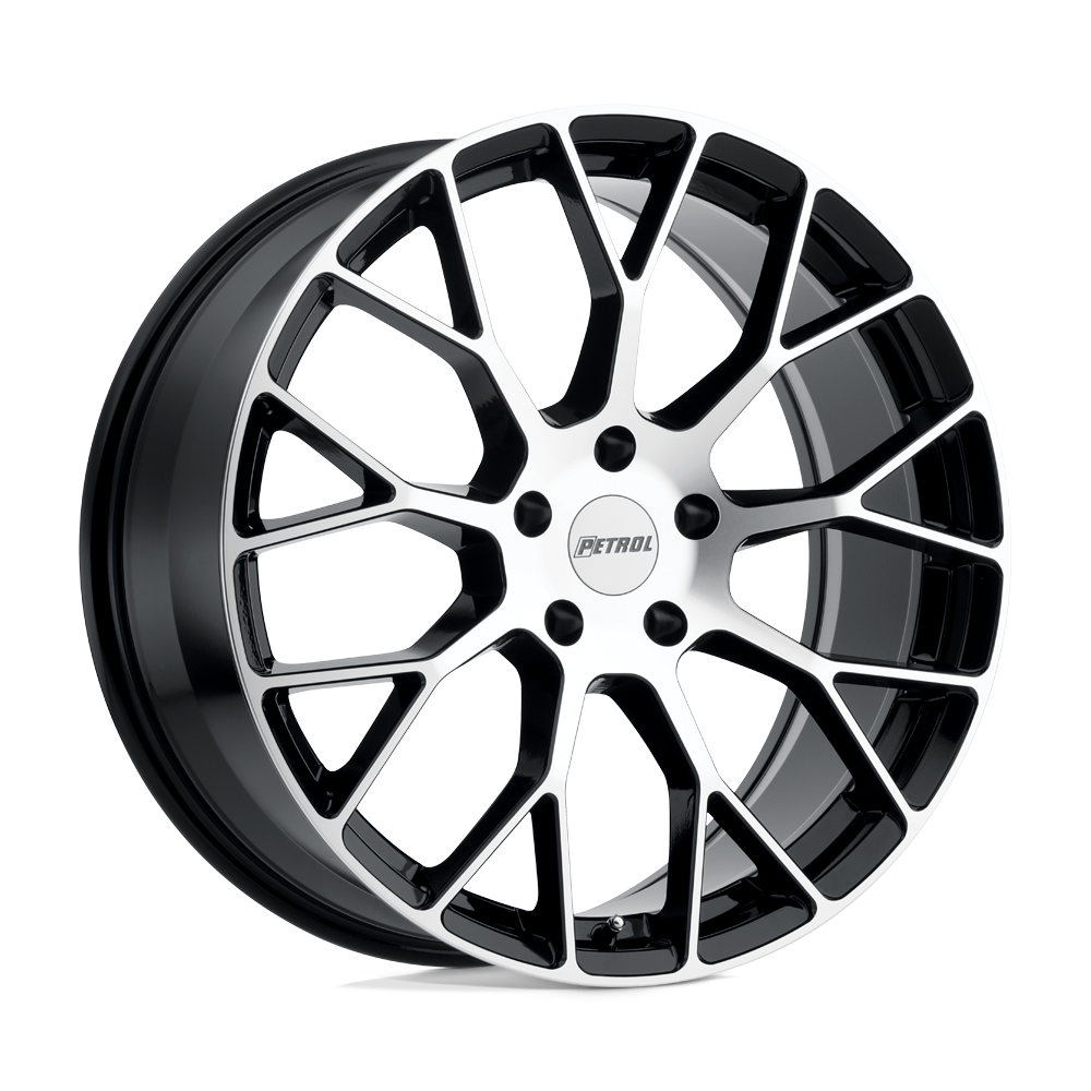 Petrol P2B 17X8 40 5X108/5X4.25 GLOSS BLACK W/ MACHINED FACE