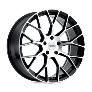 Petrol P2B 17X8 40 5X108/5X4.25 GLOSS BLACK W/ MACHINED FACE