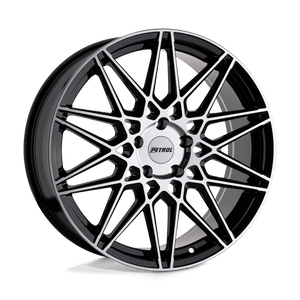 Petrol P3C 19X8 40 5X115/5X115 GLOSS BLACK W/ MACHINED FACE