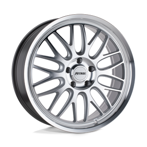 Petrol P4C 18X8 40 5X108/5X4.25 SILVER W/ MACHINED FACE & LIP